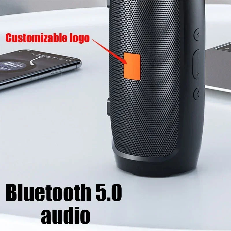Super Subwoofer Portátil: Bocina Bluetooth 5.0 Waterproof, Sonido Stereo Surround y Radio FM
