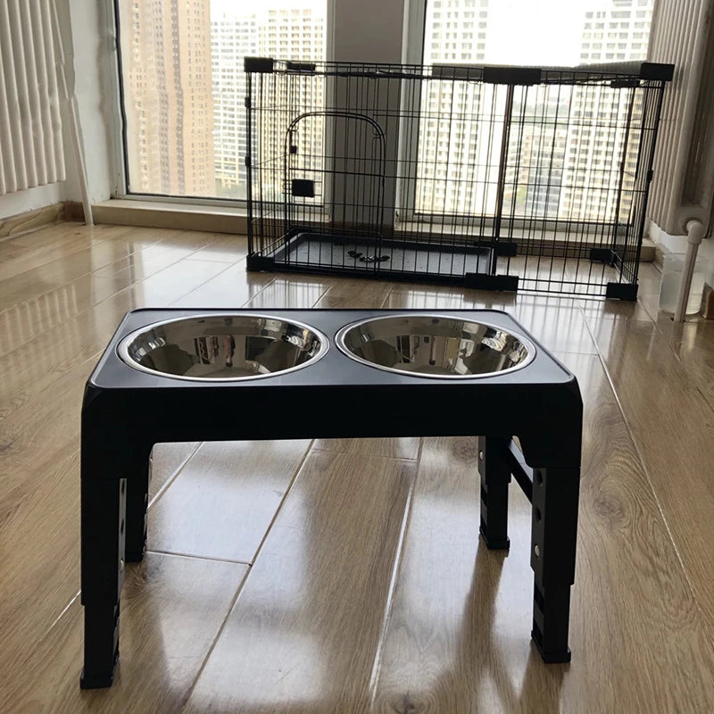 Estación de Alimentación Ajustable BOOTEELY: Comedero Elevado para Perros (S, M, L)