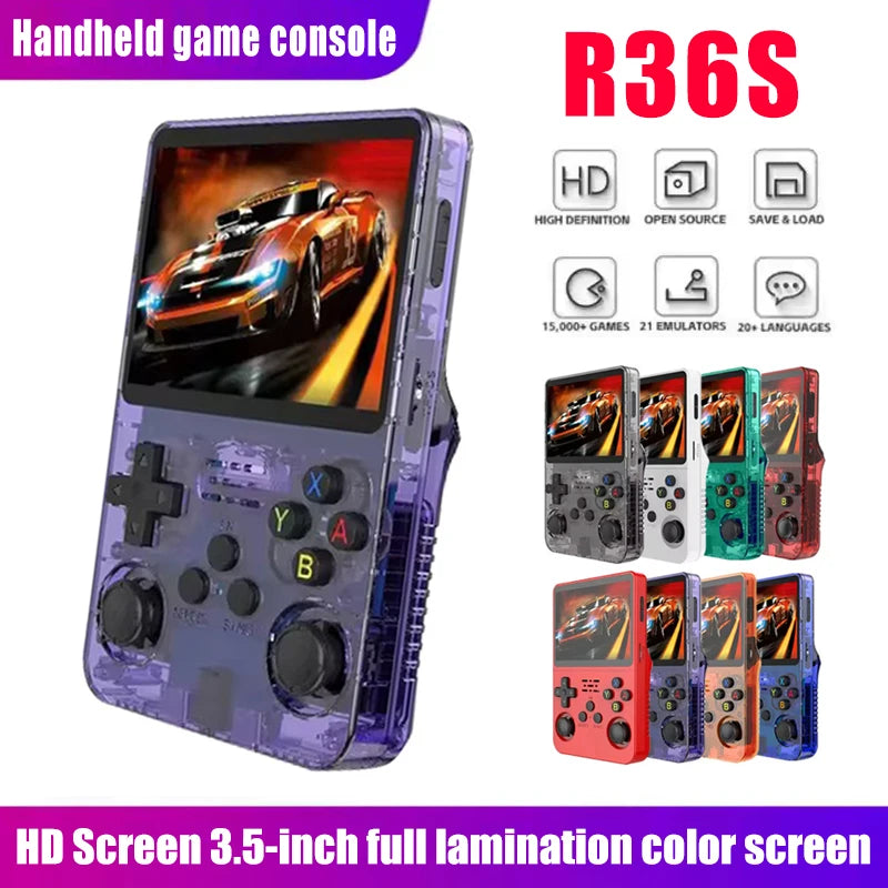 R36S Pro Retro Handheld: Consola Portátil con Pantalla IPS de 3.5", Hasta 256GB y Emulación de N64/PSP