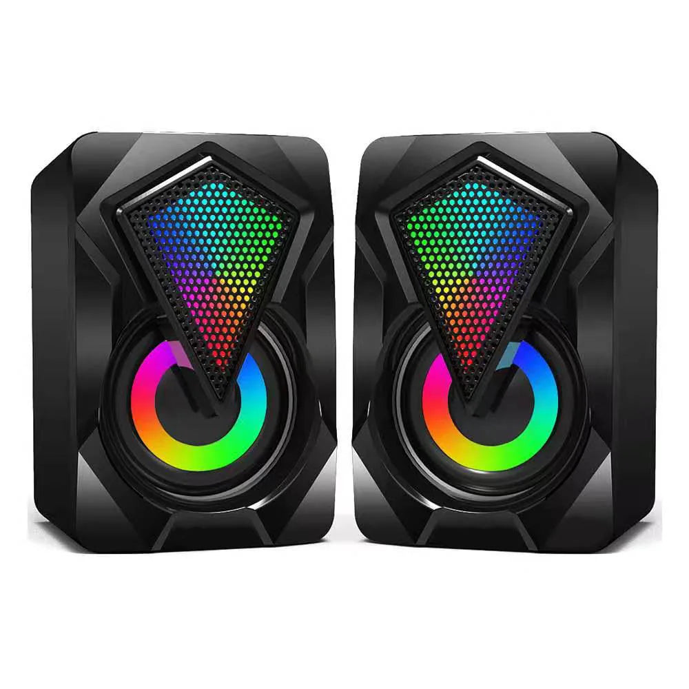 Bocinas Gamer TS38: Sonido Estéreo HD con Subwoofer, Iluminación LED y Conexión USB Universal