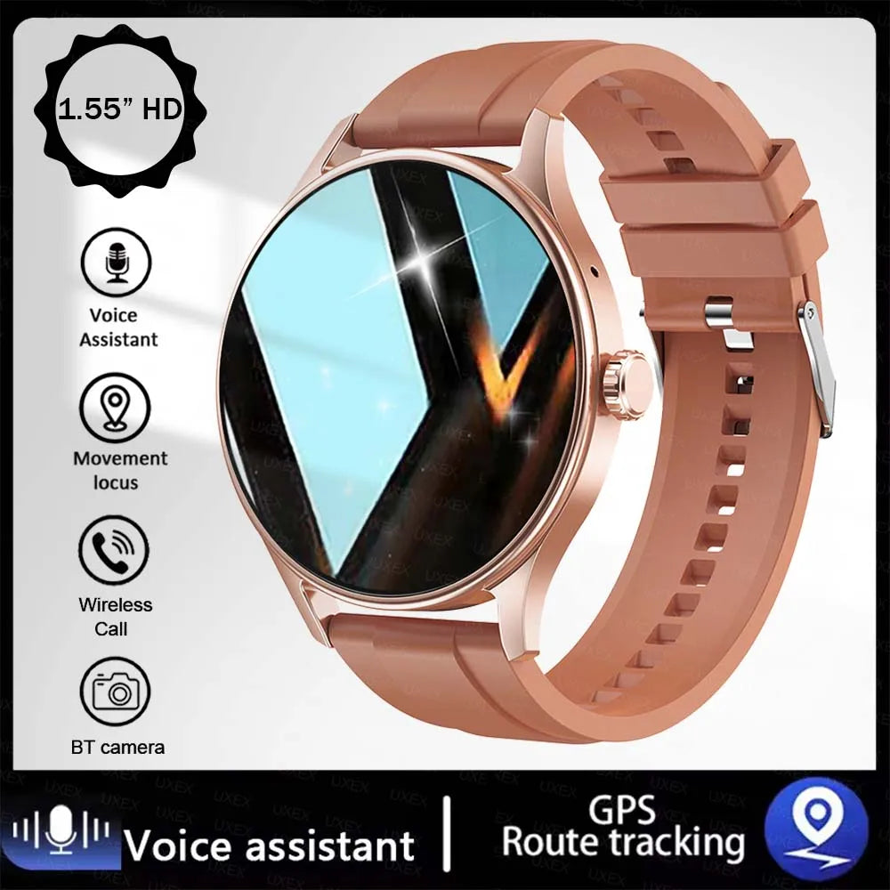 Fashion Smart Watch Plus 1.55" HD: Llamadas BT, Control por App y Monitor de Salud Premium