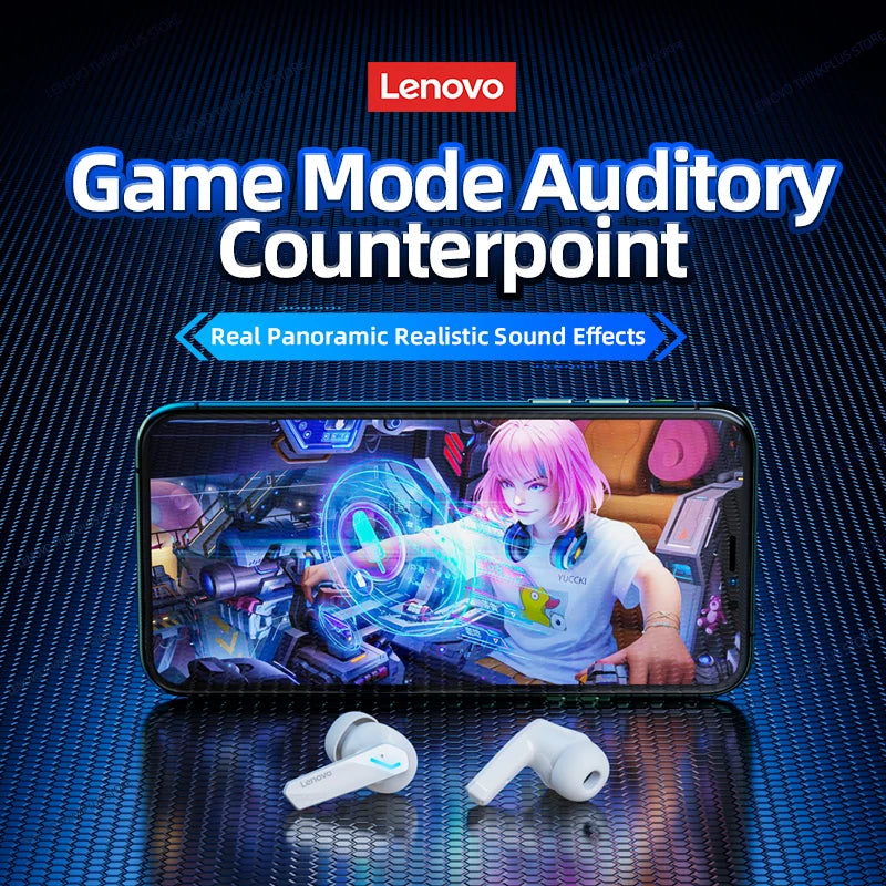 Lenovo GM2 Pro Thinkplus: Audífonos Gamer Bluetooth 5.3 de Baja Latencia y Sonido HD