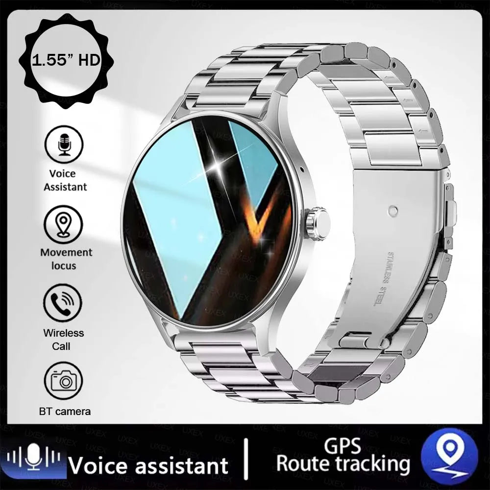 Fashion Smart Watch Plus 1.55" HD: Llamadas BT, Control por App y Monitor de Salud Premium
